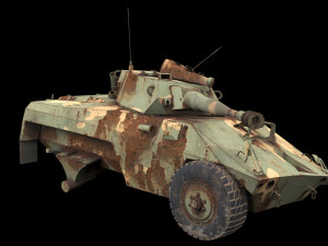 damaged ee-9 cascavel Modelo 3D
