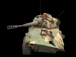 damaged ee-9 cascavel Modelo 3D