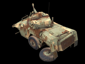 damaged ee-9 cascavel Modelo 3D