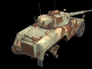 damaged ee-9 cascavel Modelo 3D