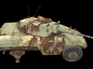 damaged ee-9 cascavel Modelo 3D