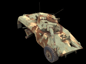 damaged ee-9 cascavel Modelo 3D