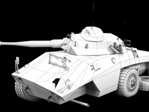 damaged ee-9 cascavel Modelo 3D