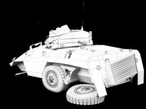 damaged ee-9 cascavel 3D Model