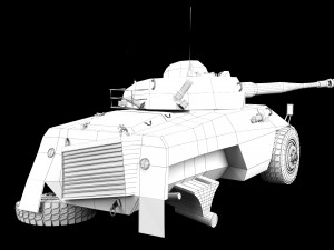 damaged ee-9 cascavel Modelo 3D