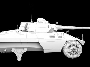 damaged ee-9 cascavel Modelo 3D
