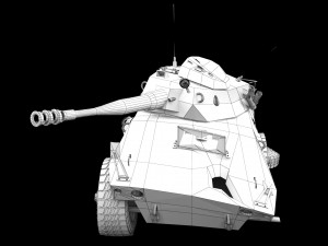 damaged ee-9 cascavel Modelo 3D