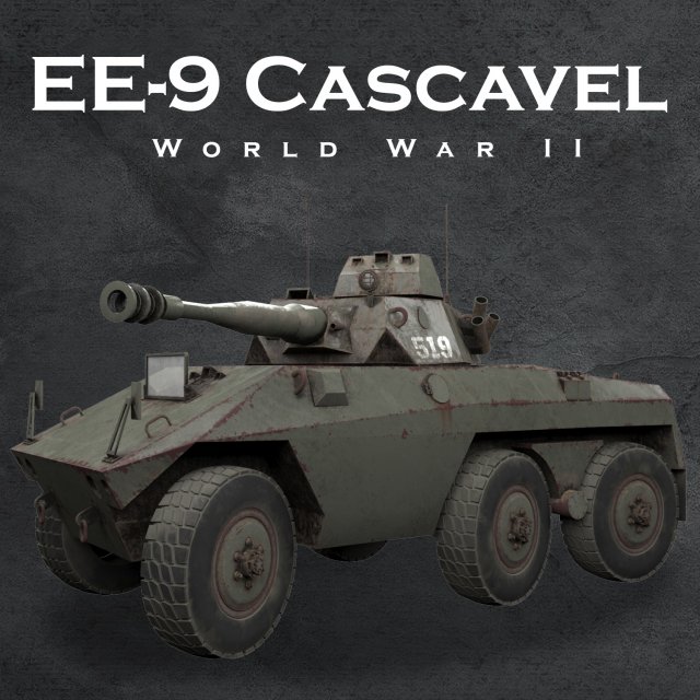 ee-9 cascavel ver 2 Modelo 3D .c4d .max .obj .3ds .fbx .stl .blend 