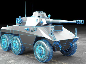 ee-9 cascavel ver 2 3D Model