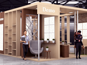exhibition booth wooden 3D Model