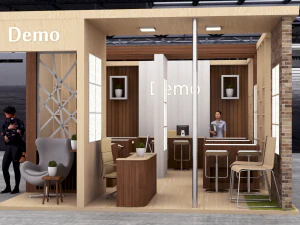 exhibition booth wooden 3D Model