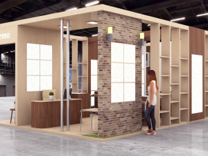 exhibition booth wooden Modelo 3D