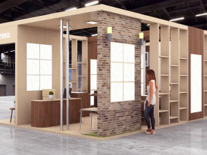 exhibition booth wooden 3D Model