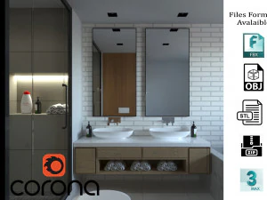 화장실 3D 모델