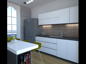 modern kitchen 03 3D Model