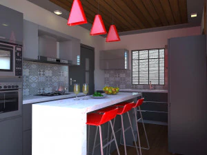 modern kitchen 04 3D Model
