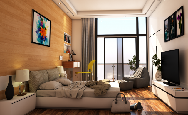 bedroom 3D Model .c4d .max .obj .3ds .fbx .stl .blend 