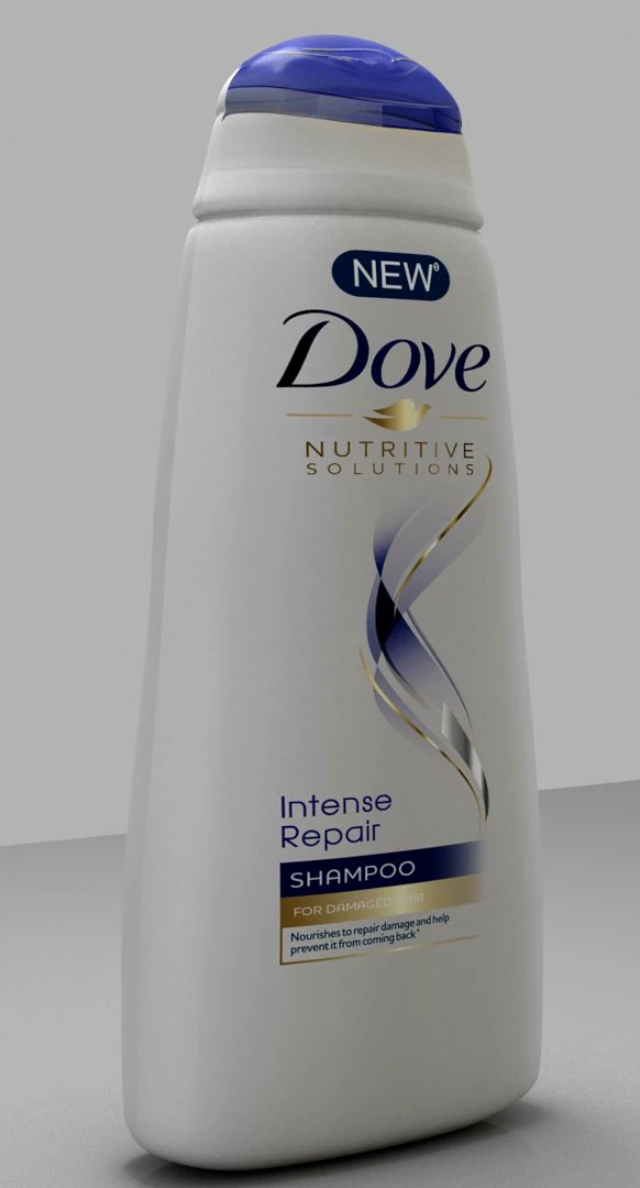 dove shampoo bottle 3D Model .c4d .max .obj .3ds .fbx .stl .blend 