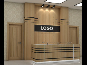 reception desk Model 3D