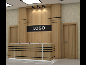 reception desk Model 3D