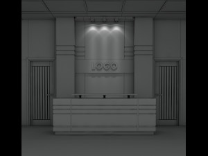 reception desk Model 3D