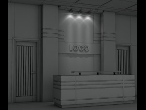 reception desk Model 3D