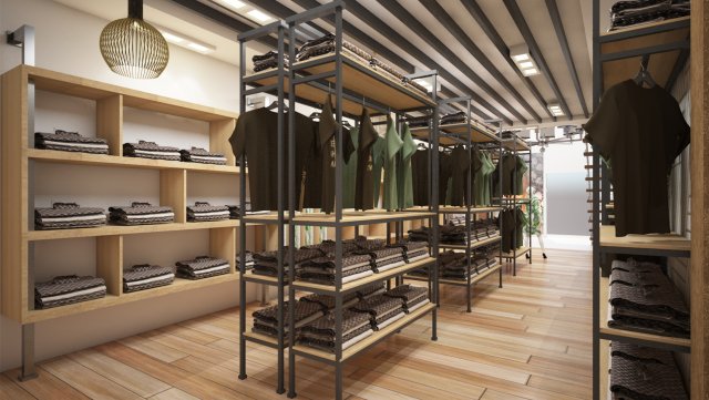 Cloth shop Modelo 3D .c4d .max .obj .3ds .fbx .stl .blend 