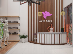 Cloth shop Modelo 3D