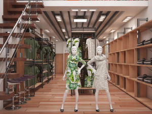 Cloth shop Modelo 3D