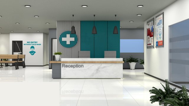 hospital model 3D 모델 .c4d .max .obj .3ds .fbx .stl .blend