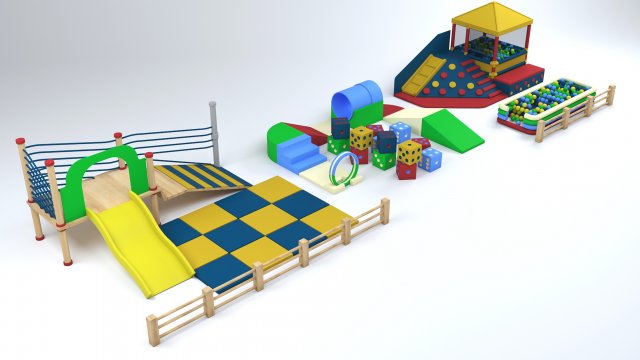 kids play ground 3D Model .c4d .max .obj .3ds .fbx .stl .blend