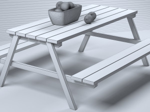 bench model 3Dモデル