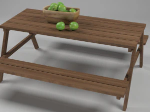 벤치 모델 3D 모델