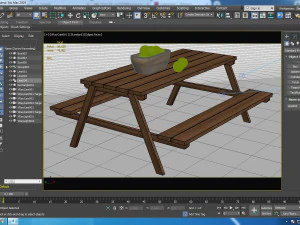 벤치 모델 3D 모델