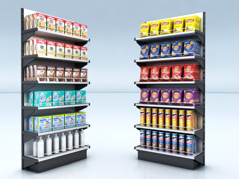 Supermarket Shop Collection Modello 3D