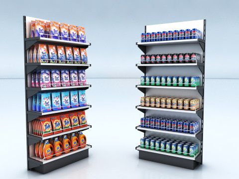 Supermarket Shop Collection Modello 3D