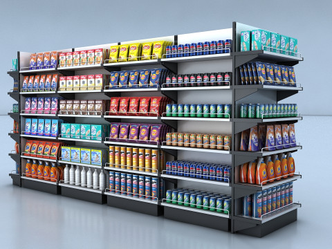 Supermarket Shop Collection Modello 3D