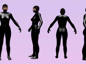 ragazza ninja Modello 3D