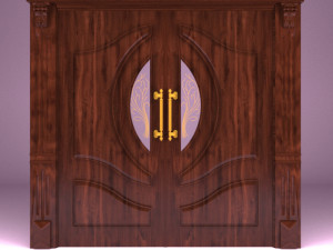 maral wooden lobby door 3D Model