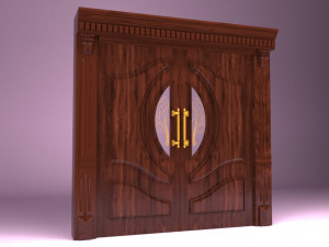 maral wooden lobby door 3D Model