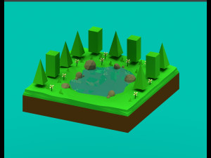 green forest Modelo 3D