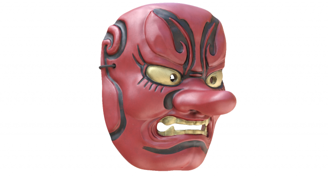 japanese mask tengu gigaku noh 3D Model .c4d .max .obj .3ds .fbx .stl .blend