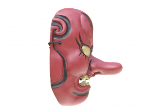 japanese mask tengu gigaku noh 3D Model