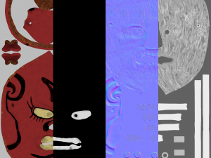 japanese mask tengu gigaku noh 3D Model