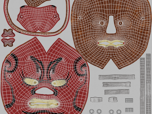 japanese mask tengu gigaku noh 3D Model