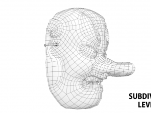 japanese mask tengu gigaku noh 3D Model