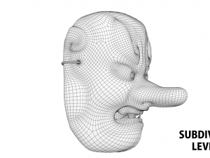 japanese mask tengu gigaku noh 3D Model