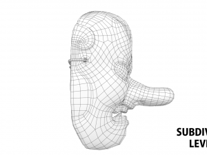 japanese mask tengu gigaku noh 3D Model