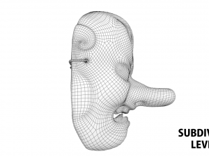 japanese mask tengu gigaku noh 3D Model
