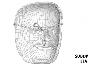 japanese mask tengu gigaku noh 3D Model